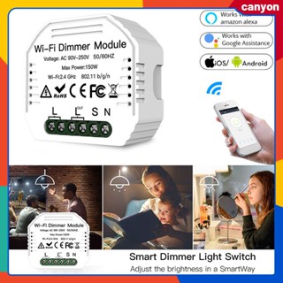 Wifi Smart Dimmer สวิตช์ไฟ LED Smart Life/tuya App รีโมทคอนโทรลปรับความสว่างได้ ทำงานร่วมกับ Alexa และ Google Home canyon