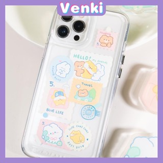 Venki - เข้ากันได้สำหรับ เคส iphone 11 เคสไอโฟน เคสไอโฟน11 เคสโทรศัพท์ Clear Big Hole Space Case TPU Soft Shell กันกระแทกป้องกันกล้องสัตว์น่ารักเข้ากันได้กับ iPhone 14 13 Pro max 12 Pro Max 11 xr xs 7 8 Plus