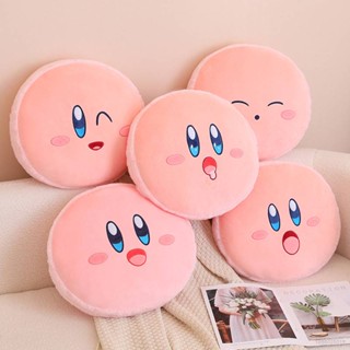 หมอนตุ๊กตานุ่ม รูปการ์ตูน Kirby น่ารัก สีชมพูมาการอง สําหรับตกแต่งบ้าน โซฟา