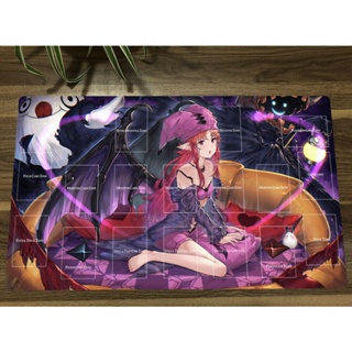 Yugioh Ghostrick Socuteboss Playmat TCG CCG แผ่นรองเมาส์เกมมิ่ง ฟรีกระเป๋า แผ่นรองเมาส์