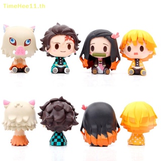 Timehee ฟิกเกอร์ Demon Slayer Kamado Tanjirou Nezuko Agatsuma Zenitsu 4 ชิ้น ต่อชุด