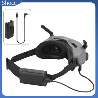 Shocc สายเคเบิลแบตเตอรี่ พร้อมคลิปหนีบด้านหลัง อุปกรณ์เสริม สําหรับแว่นตา Dji Avata Goggles 2