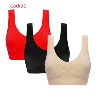 Cadia* เสื้อชั้นใน เกาะอก สองชั้น ถอดได้ เสริมฟองน้ํา ขนาดใหญ่ สําหรับผู้หญิง