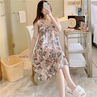 [พร้อมส่ง] ชุดนอนกระโปรง ผ้าฝ้าย และผ้าเรยอน แบบบางเซ็กซี่ สไตล์ญี่ปุ่น แฟชั่นฤดูร้อน สําหรับสตรี