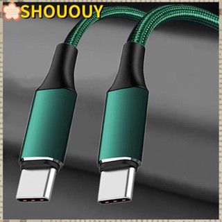 SHOUOUY สายเคเบิ้ล Type C QC4.0 20V 5A PD 100W สําหรับแล็ปท็อป แท็บเล็ต