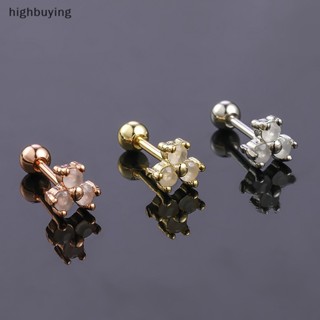 [highbuying] 1 ชิ้น ที่เรียบง่าย ดอกไม้ หู กระดูก เล็บ เกลียว ต่างหูสตั๊ด สําหรับผู้หญิง สาว ปาร์ตี้ ใหม่ เครื่องประดับ ของขวัญ ใหม่ พร้อมส่ง