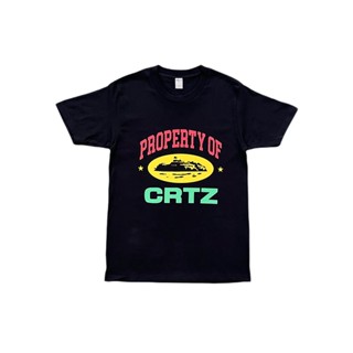 เสื้อยืดแขนสั้น ผ้าฝ้ายแท้ พิมพ์ลาย Cortriz Street Wear สําหรับผู้ชาย