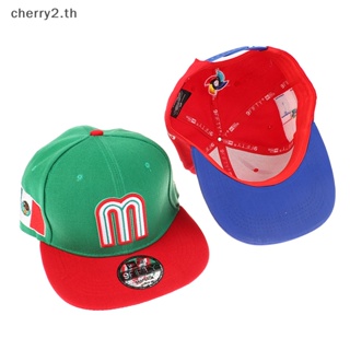 [cherry2] หมวกเบสบอล ป้องกันแดด สีแดง สีดํา สไตล์ฮิปฮอป สําหรับผู้ชาย [TH]