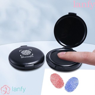 LANFY ชุดแผ่นหมึกสแกนลายนิ้วมือ ขนาดเล็ก แบบแห้งเร็ว ป้องกันการปลอม