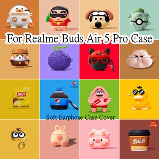 พร้อมส่ง!  เคสโทรศัพท์มือถือแบบนิ่ม กันกระแทก ลายการ์ตูน สําหรับ Realme Buds Air 5 Pro Air 5 Pro