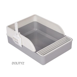 [Dolity2] กระบะทรายแมว แบบเปิด กึ่งปิด กันกระเด็น สําหรับสัตว์เลี้ยง แมวในร่ม