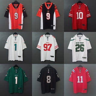 เสื้อกีฬาแขนสั้น ลายทีมชาติฟุตบอล Nfl Rugby Jersey American Football Jersey ทรงหลวม สไตล์ฮิปฮอป