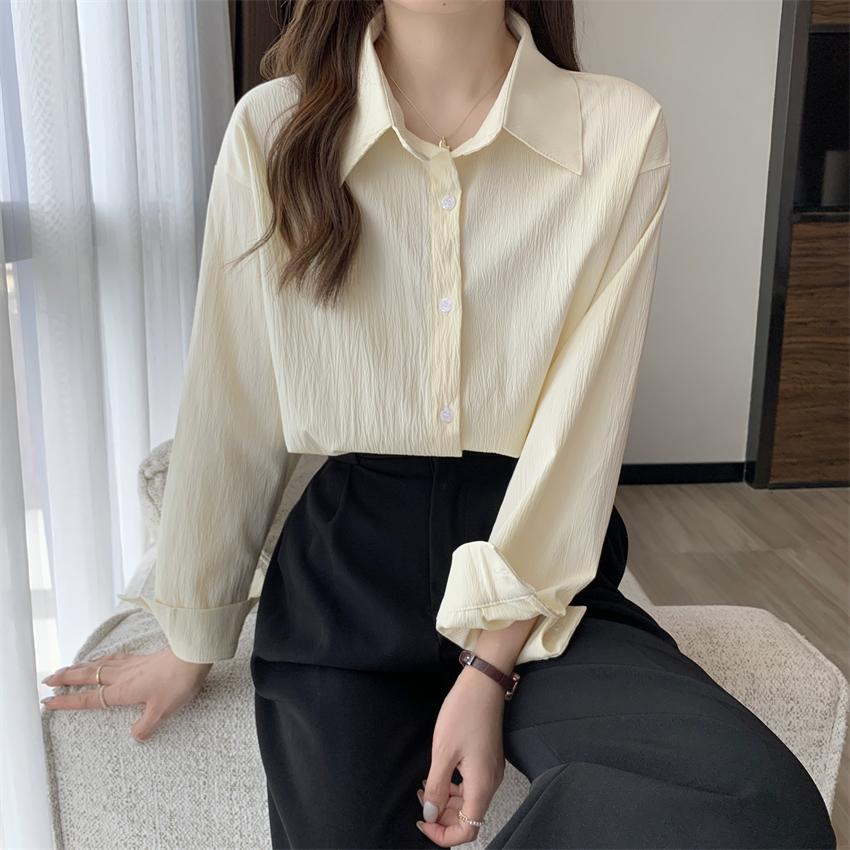 LuneGrace.W233เสื้อเชิ้ดแขนยาวสีขาว สไตล์วินเทค รูปที่ 4