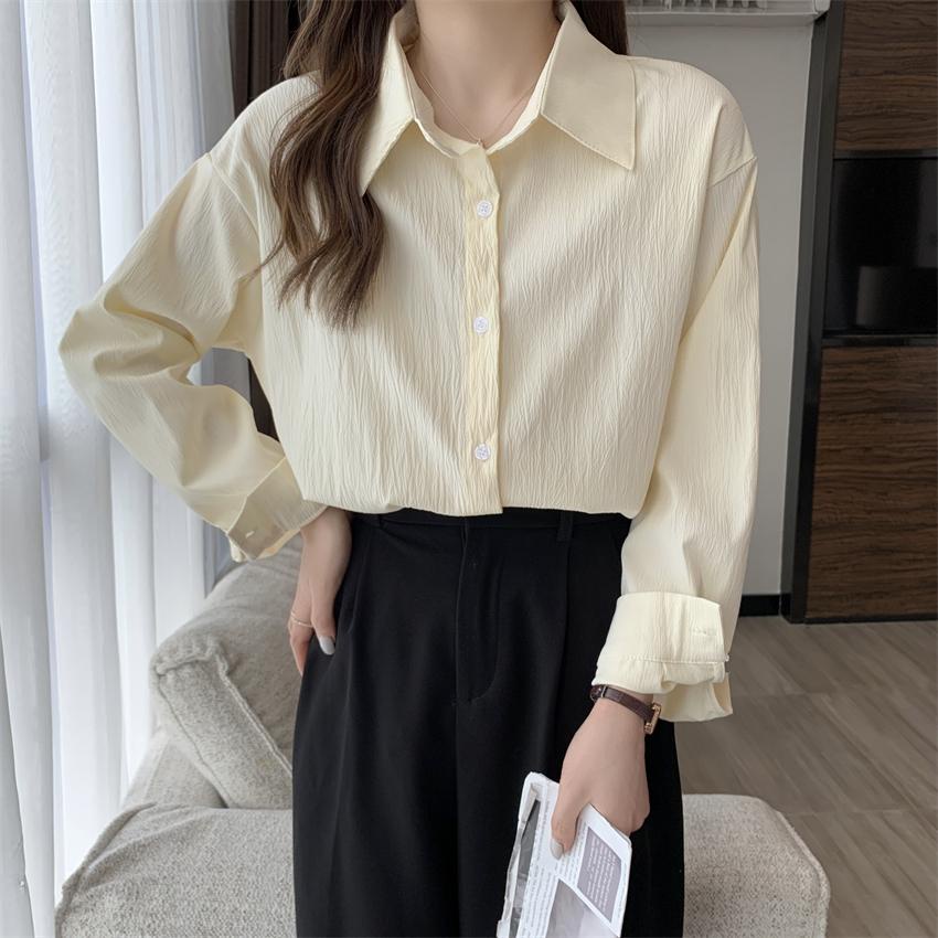 LuneGrace.W233เสื้อเชิ้ดแขนยาวสีขาว สไตล์วินเทค รูปที่ 5