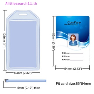 Alittlesearch11 ป้ายชื่อ ป้ายชื่อ ID พลาสติกแข็ง ซิลิโคนนิ่ม PVC ใส ขนาด 57x102 มม.