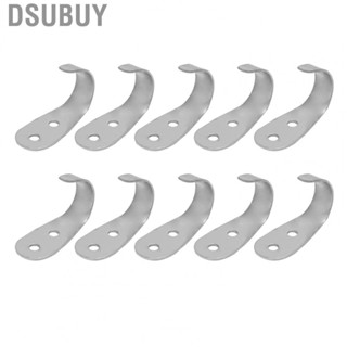 Dsubuy 10pcs  Hook Durable Stainless Steel Key Towel Hat Wall Mounted Hooks JY