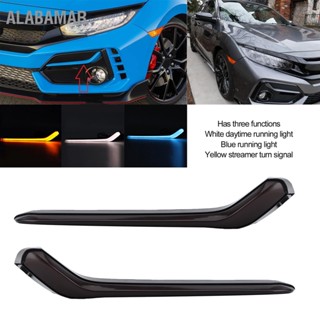 ALABAMAR อุปกรณ์เสริมไฟวิ่งกลางวัน LED 3 สี เหมาะสำหรับ Honda Civic Hatchback 2019-2020