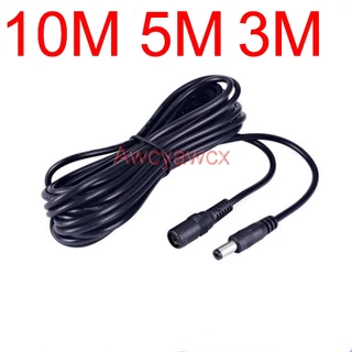 อะแดปเตอร์ขยายสายเคเบิลพาวเวอร์ซัพพลาย 12V DC ตัวเมีย เป็นตัวผู้ 5.5 มม. X2.1 มม. สําหรับกล้องวงจรปิด แถบไฟ LED พัดลมพลังงานแสงอาทิตย์