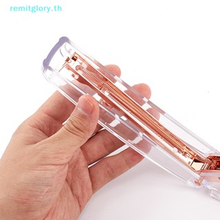 Remitglory เครื่องเย็บกระดาษโลหะ สีโรสโกลด์ อุปกรณ์เสริม สําหรับสํานักงาน TH