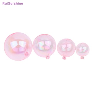 Ruisurshine ใหม่ ลูกบอลพลาสติกใส สีชมพู สําหรับตกแต่งเค้ก 3 4 5 6 ซม. 10 ชิ้น