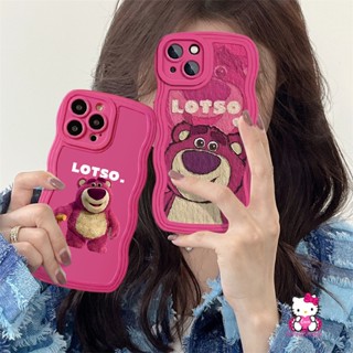 เคสโทรศัพท์มือถือนิ่ม ลายหมีสตรอเบอร์รี่น่ารัก สีแดงกุหลาบ สําหรับ Realme C53 C30 C35 C55 C25Y C33 C21Y C25s C15 C11 C25 C20 C12 C17 C3 8i 5s 8 7i 5 6i 5i 8Pro 10 9i 7 9 Pro+ Doodle Cover