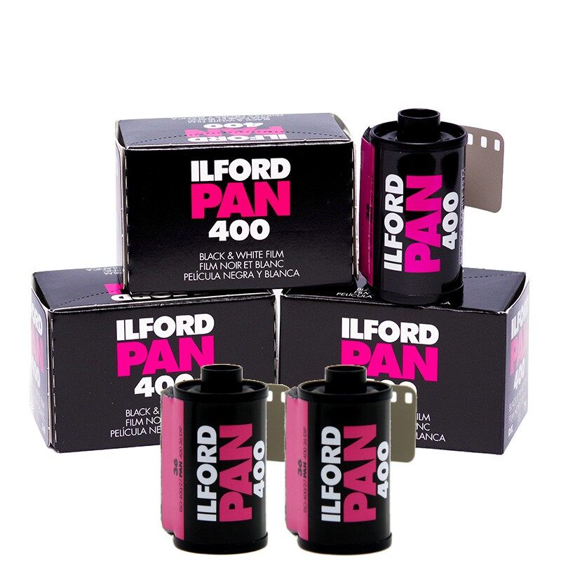 1-3 ม้วนคุณภาพสูงสําหรับ ILFORD Pan 400 ฟิล์มสีดําและสีขาว 135 35 มม.B & W ฟิล์มลบ 36 แสงกล้องฟิล์ม 