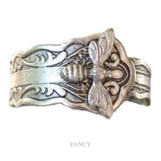 Fancy แหวนหมั้น รูปช้อนผึ้ง สีเงิน ขนาดเล็ก เครื่องประดับแฟชั่น สไตล์โบโฮ สําหรับผู้หญิง งานแต่งงาน