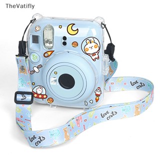 [TheVatifly] กระเป๋าสะพายไหล่ แบบใส พร้อมสติกเกอร์ สําหรับกล้อง Instax Mini 12 1 ชุด