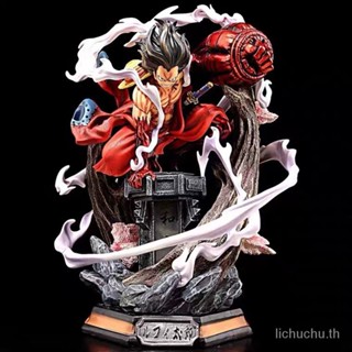 โมเดลฟิกเกอร์ One Piece GK Tiantong Luffy Wano Country Kimono แบบสองหัว ขนาดใหญ่พิเศษ เรืองแสงได้ สําหรับตกแต่ง