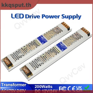 ไดรเวอร์ 200W บางพิเศษ สําหรับแถบ LED แหล่งจ่ายไฟแรงดันไฟฟ้าคงที่ DC 12V 24V หม้อแปลงไฟ 200W THK2