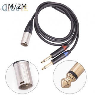 ⭐READY STOCK ⭐Mic Audio Cable 22AWG 6.35mm Adapter Audio Converter Dual 1/4" To XLR