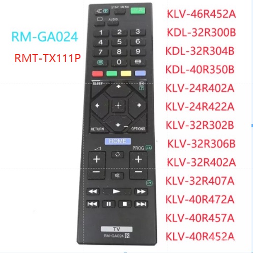 ใหม่สําหรับ Sony TV รีโมทคอนโทรล RMT-TX111P RM-GA024 RM-ED054 KLV-40R352B KLV-3 2R306B KLV-32R302B K