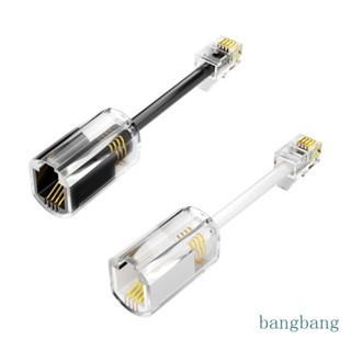 Bang สายโทรศัพท์ แบบหมุนได้ RJ9 4P4C ตัวผู้ เป็นตัวเมีย