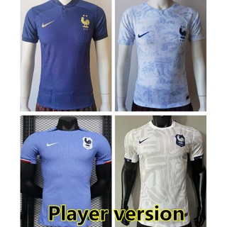 เสื้อกีฬาแขนสั้น ลายทีมชาติฟุตบอล France HOME and away 23-24 France FFF 2022 ชุดเหย้า สําหรับผู้ชาย