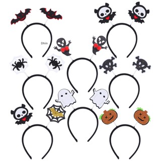 [Dhin] 8 Pack Halloween Hair Headbands Halloween Costume Dress Up Headbands Spider Web COD