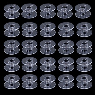 [FREG] 40Pcs Transparent Sewing Machine Spools Home Plastic Empty Spool Bobbins Sewing Tool Accessories Universal Threads Bobbin FDH