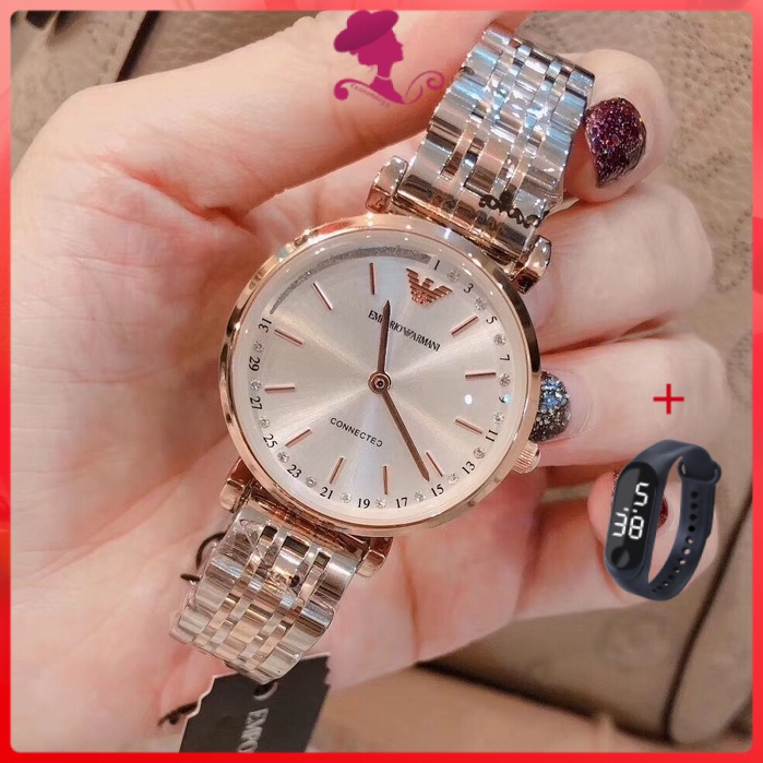 นาฬิกา emporio armani ผู้หญิง นาฬิกาข้อมือผู้หญิง นาฬิกาข้อมือควอตซ์แฟชั่น สายแสตนเลส กันน้ํา สําหรับสุภาพสตรี 71357