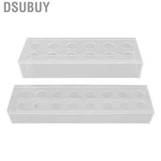 Dsubuy Clear Acrylic Flower Vase  Sturdy Multi Holes Rectangular Modern Decorative Long for Dining Table Home