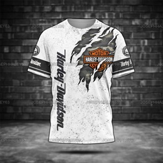 เสื้อกล้าม มีฮู้ด ทรงตัว T ลาย Harley Davidson 3D สําหรับผู้ชาย ผู้หญิง phht32009 A2