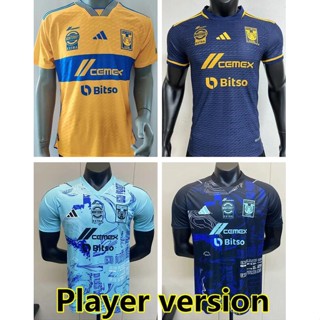 เสื้อกีฬาแขนสั้น ลายทีมชาติฟุตบอล TiGers UANL สีเหลือง 23 24 ชุดเหย้า สําหรับผู้ชาย