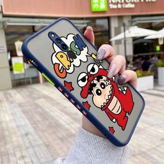 เคสซิลิโคนใส ขอบสี่เหลี่ยม กันกระแทก ลายการ์ตูนชินจัง สําหรับ Xiaomi Redmi Note 8 Note8 Pro Note 8T