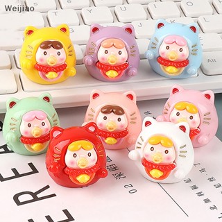 Weijiao% จุกนมปลอมเรซิ่น ลายการ์ตูนแมวนําโชค น่ารัก อุปกรณ์เสริม สําหรับตกแต่งรถยนต์