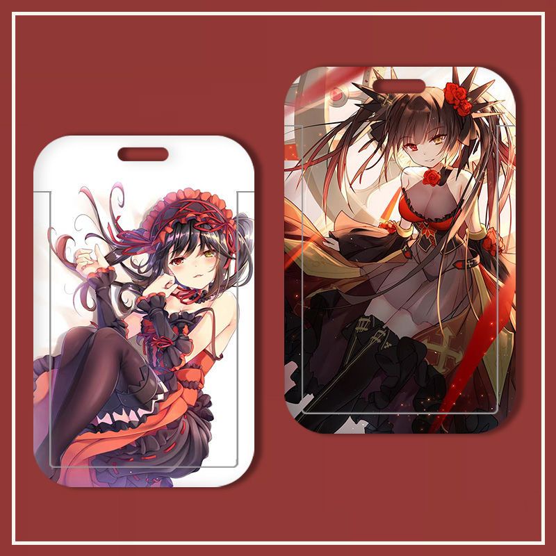 กระเป๋าใส่นามบัตร ลายการ์ตูนอนิเมะ DATE A LIVE Tokisaki Kurumi สําหรับนักเรียน