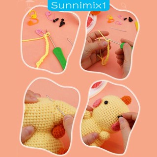 [Sunnimix1] ของเล่นตุ๊กตาไดโนเสาร์ โครเชต์ถักโครเชต์ DIY สําหรับผู้เริ่มต้น