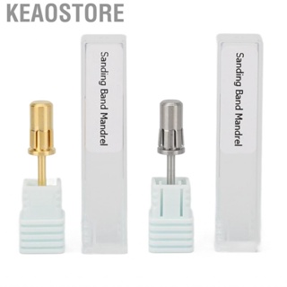 Keaostore 2pcs Nail Drill Mandrel for Sanding Bands Tungsten Steel Manicure Tools Electric Grinding Machine Accessories