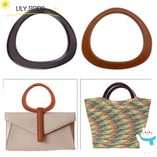 Lily หูหิ้วกระเป๋า แบบไม้ ถอดออกได้ แฮนด์เมด DIY สําหรับกระเป๋าถือ ของขวัญ