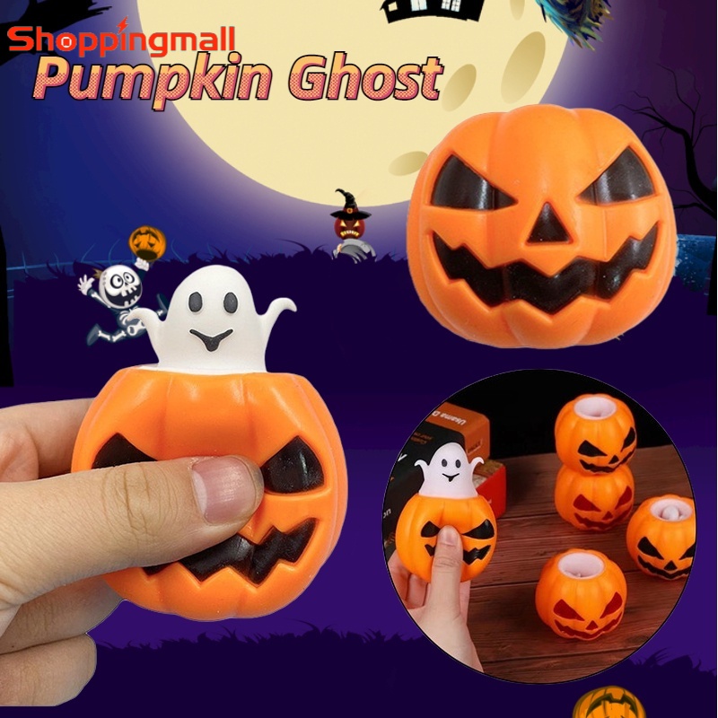 ของเล่นบีบ รูปฟักทองผี เหมาะกับวันฮาโลวีน สําหรับแต่งกายฮาโลวีน
