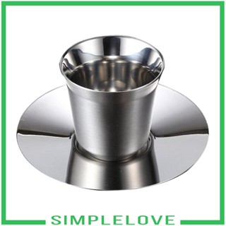 [Simple] แก้วกาแฟสเตนเลส มีฉนวนกันความร้อน แบบพกพา สําหรับตั้งแคมป์ ท่องเที่ยว