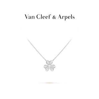 [พร้อมส่ง] สร้อยคอทองคําขาว ขนาดเล็ก ลาย Vca Van Cleef &amp; Arpels Frivole Yellow K Gold ประดับเพชร สําหรับของขวัญวันเกิด