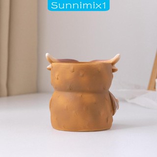 [Sunnimix1] กระถางต้นไม้เรซิ่น รูปนกฮูกน่ารัก สําหรับตกแต่งบ้าน คาเฟ่ ชั้นวางหนังสือ